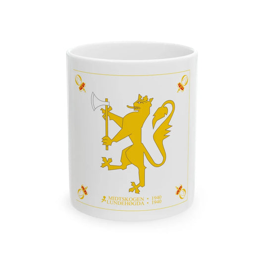 Standard of His Majesty the Norwegian Kings Guard 1957-1991 (Norway) White Coffee Mug 11oz - Go Mug Yourself