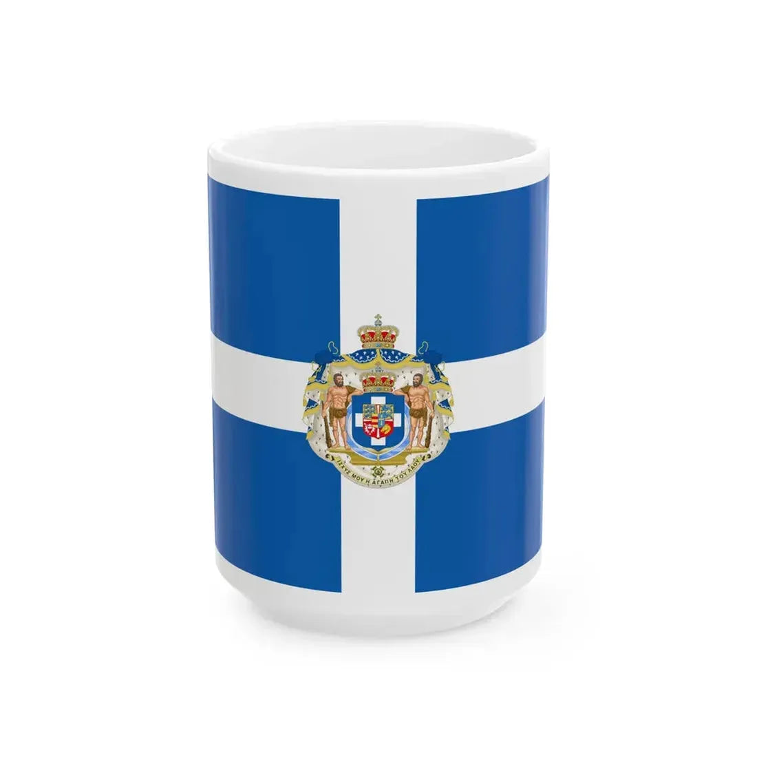 Standard of King George I of Greece 1863-1913 (Greece) White Coffee Mug 15oz - Go Mug Yourself