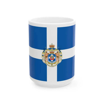 Standard of King George I of Greece 1863-1913 (Greece) White Coffee Mug 15oz - Go Mug Yourself