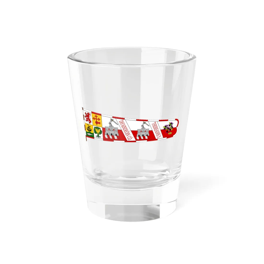 Standard of Macdonald of Clanranald (Scotland) Shot Glass 1.5oz 1.5oz - Go Mug Yourself
