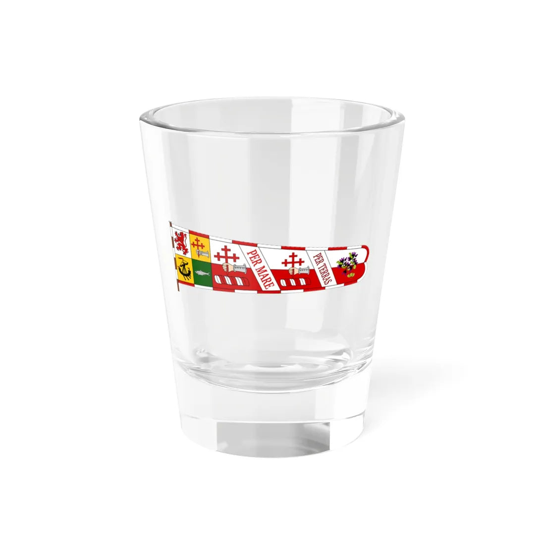 Standard of Macdonald of Sleat (Scotland) Shot Glass 1.5oz 1.5oz - Go Mug Yourself