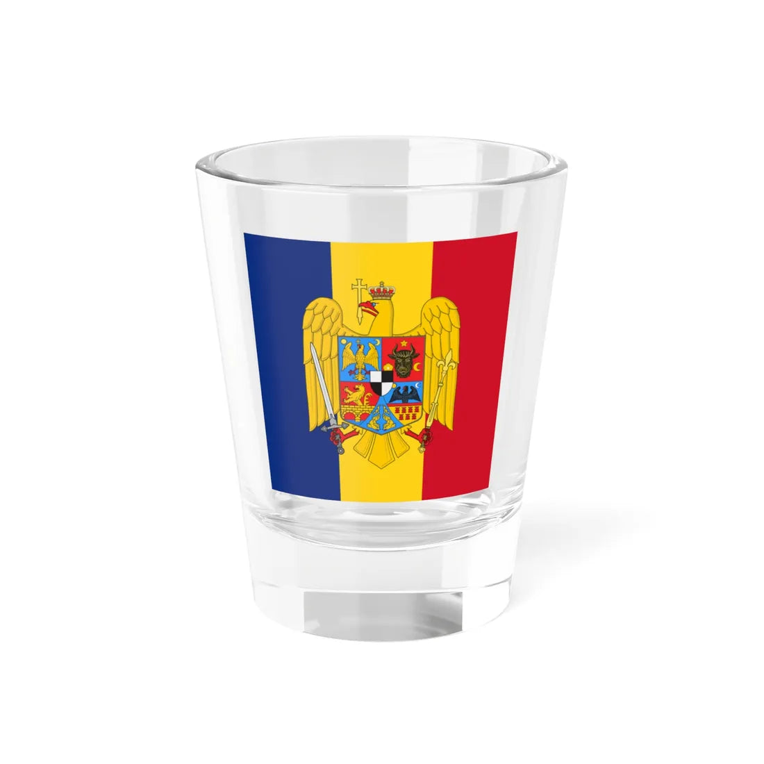 Standard of Marshal Ion Antonescu (Moldova) Shot Glass 1.5oz 1.5oz - Go Mug Yourself