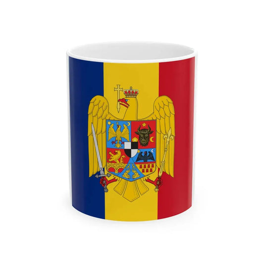 Standard of Marshal Ion Antonescu (Oman) White Coffee Mug 11oz - Go Mug Yourself