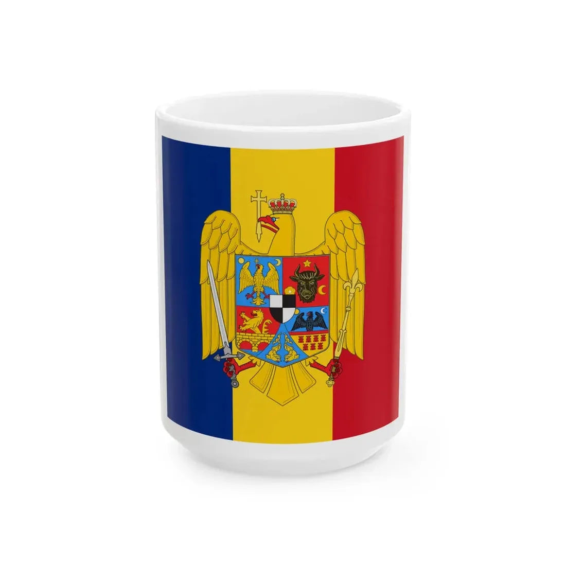 Standard of Marshal Ion Antonescu (Oman) White Coffee Mug 15oz - Go Mug Yourself
