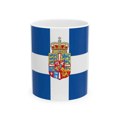 Standard of members of the Greek Royal Family 1936-1967 (Greece) White Coffee Mug 11oz - Go Mug Yourself