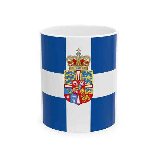 Standard of members of the Greek Royal Family 1936-1967 (Greece) White Coffee Mug 11oz - Go Mug Yourself