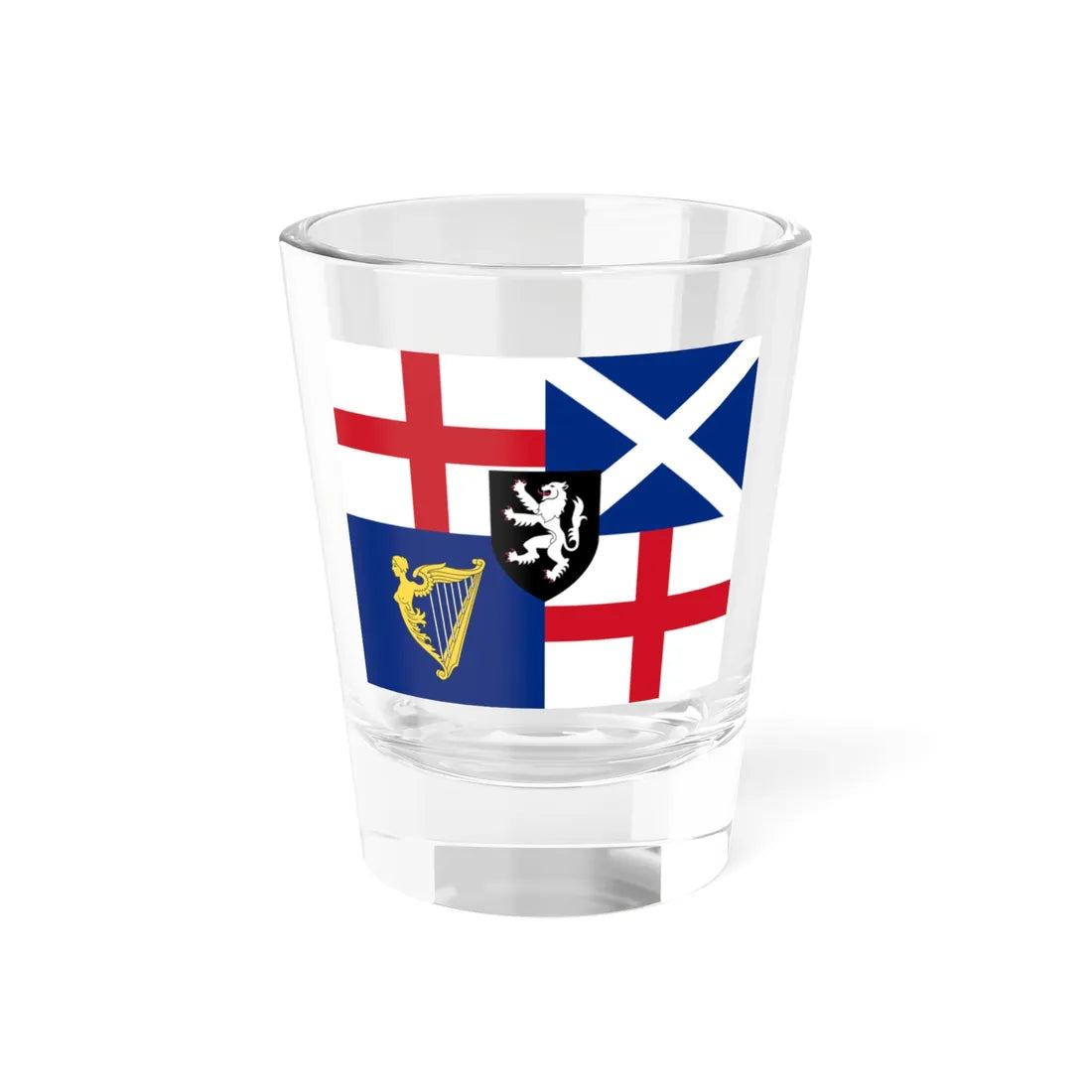 Standard of Oliver Cromwell 1653-1659 (England) Shot Glass 1.5oz 1.5oz - Go Mug Yourself