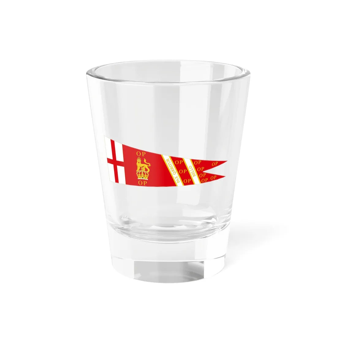 Standard of Oliver Cromwell England (England) Shot Glass 1.5oz 1.5oz - Go Mug Yourself