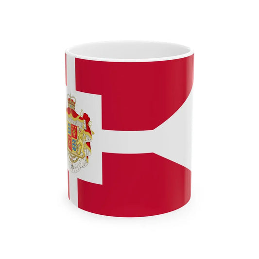 Standard of Prince Henrik Prince Consort of Denmark 1972-2002 (Denmark) White Coffee Mug 11oz - Go Mug Yourself