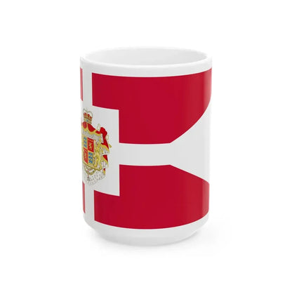 Standard of Prince Henrik Prince Consort of Denmark 1972-2002 (Denmark) White Coffee Mug 15oz - Go Mug Yourself