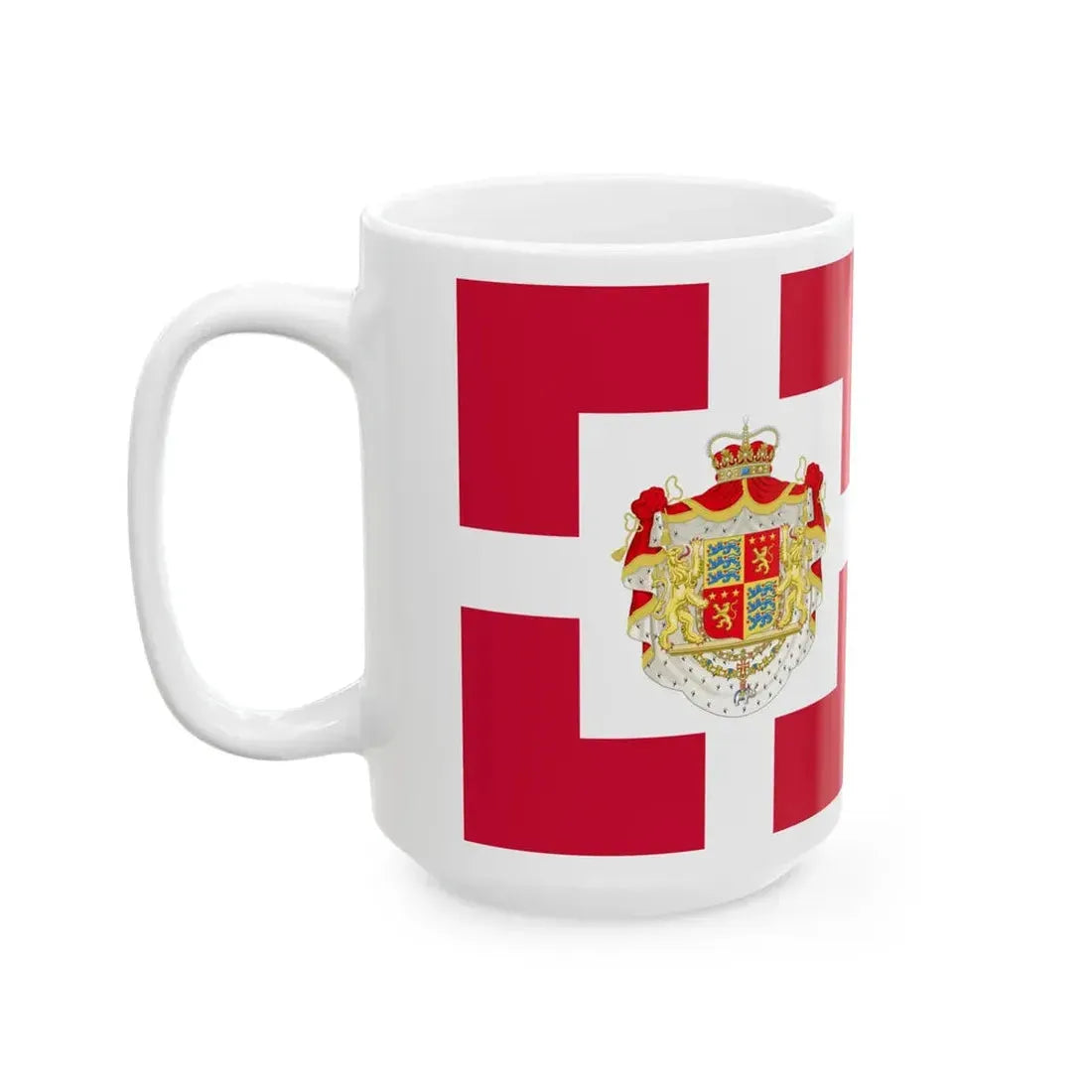 Standard of Prince Henrik Prince Consort of Denmark 1972-2002 (Denmark) White Coffee Mug - Go Mug Yourself