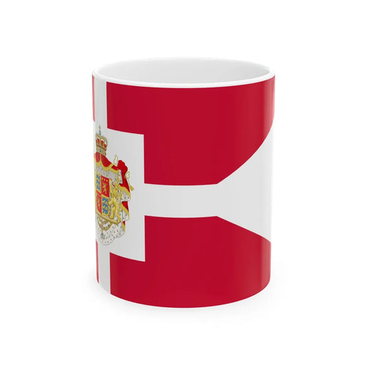 Standard of Prince Henrik Prince Consort of Denmark 2002-2018 (Denmark) White Coffee Mug 11oz - Go Mug Yourself