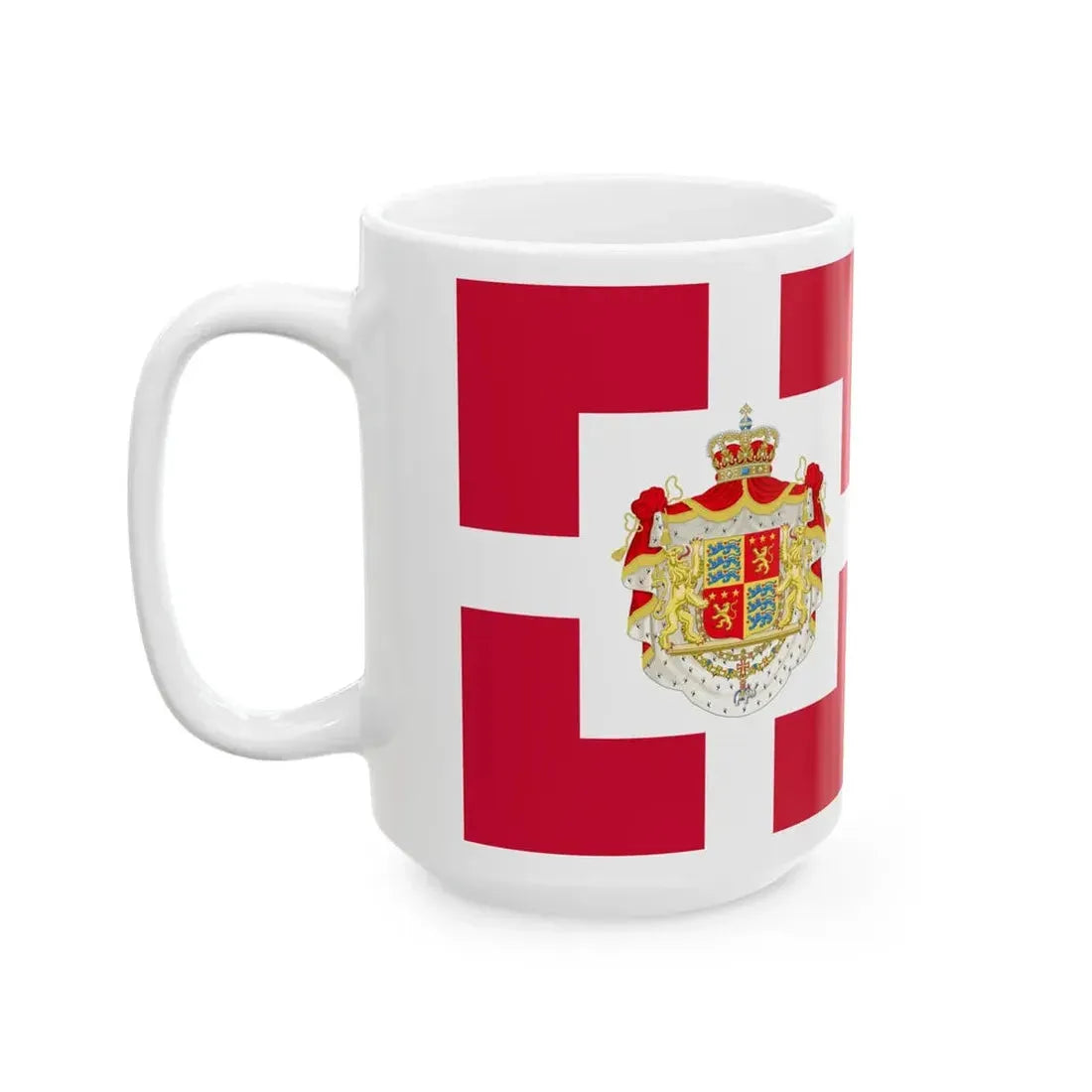 Standard of Prince Henrik Prince Consort of Denmark 2002-2018 (Denmark) White Coffee Mug - Go Mug Yourself