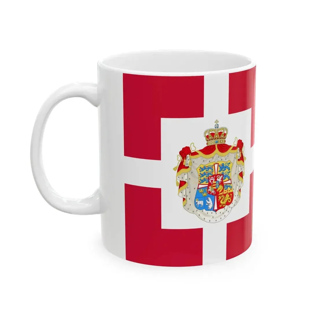 Standard of Queen Ingrid The Queen Mother 1948-2000 (Denmark) White Coffee Mug - Go Mug Yourself