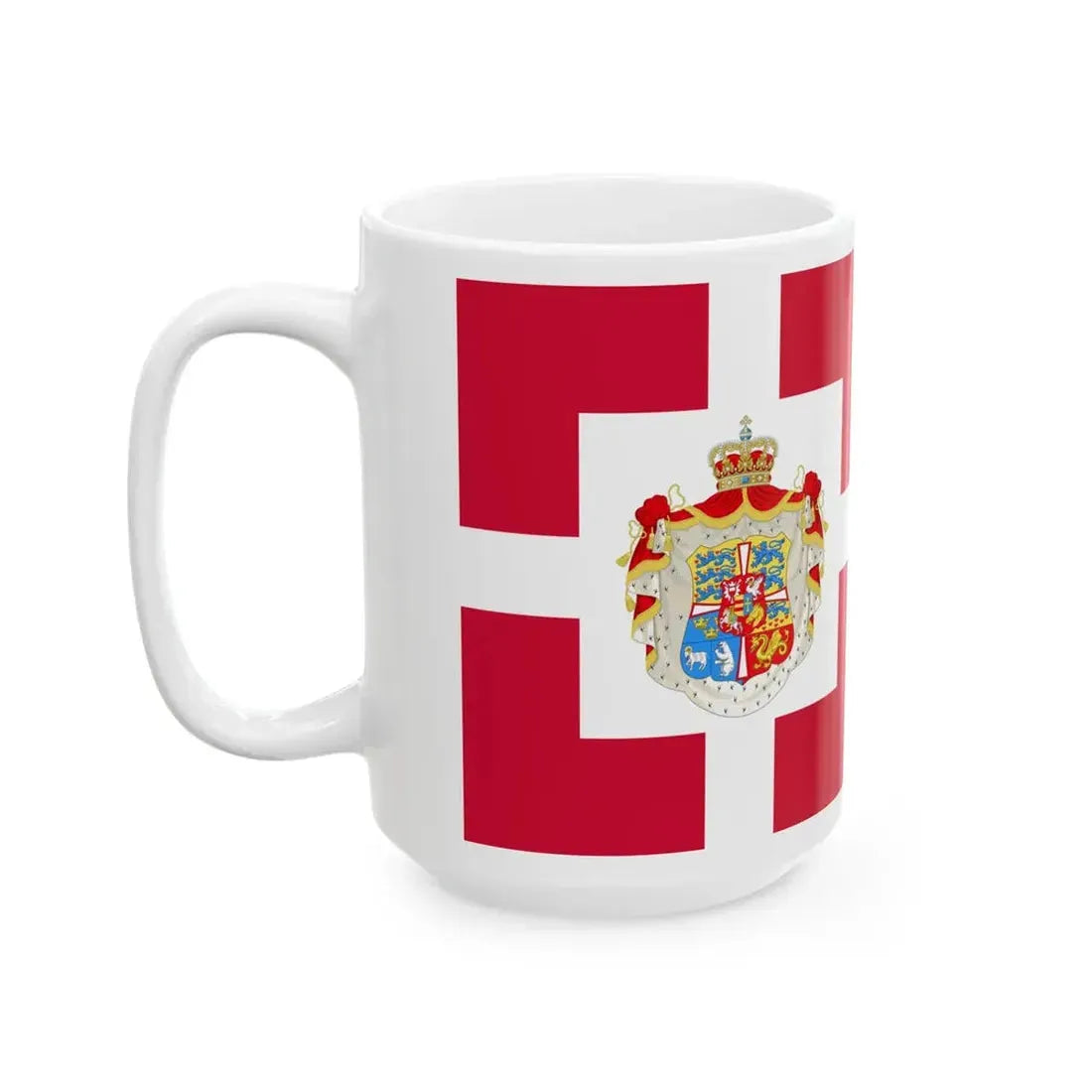 Standard of Queen Ingrid The Queen Mother 1948-2000 (Denmark) White Coffee Mug - Go Mug Yourself
