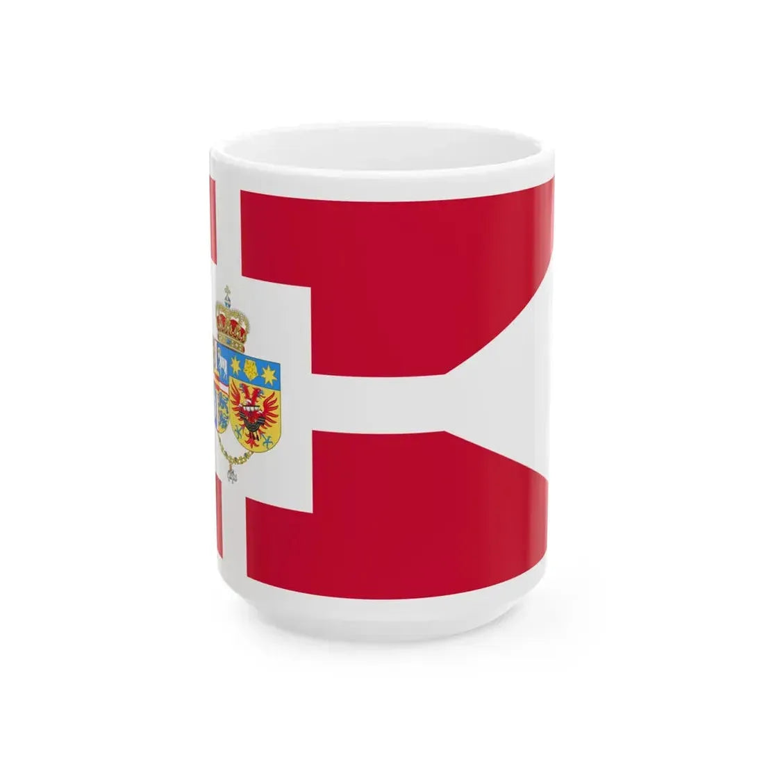 Standard of Queen Mary of Denmark 2025 (Denmark) White Coffee Mug 15oz - Go Mug Yourself