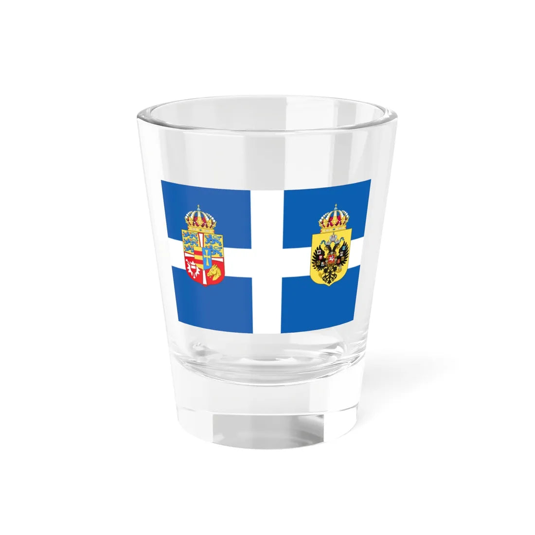 Standard of Queen Olga of Greece (Greece) Shot Glass 1.5oz 1.5oz - Go Mug Yourself
