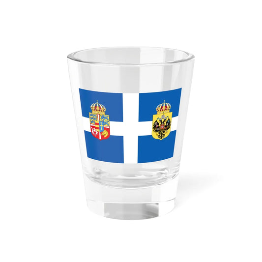 Standard of Queen Olga of Greece (Greece) Shot Glass 1.5oz 1.5oz - Go Mug Yourself