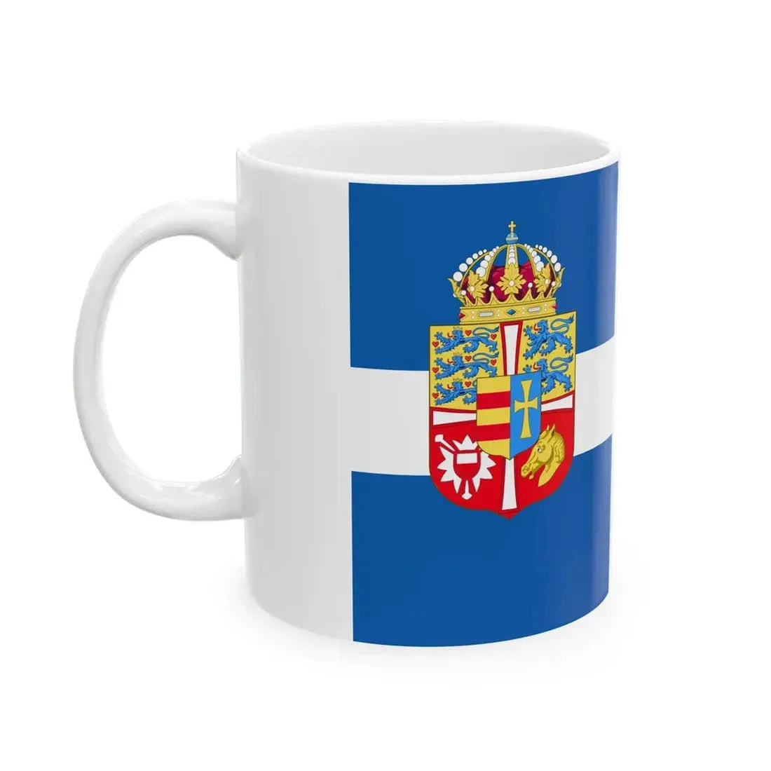 Standard of Queen Olga of Greece (Greece) White Coffee Mug - Go Mug Yourself
