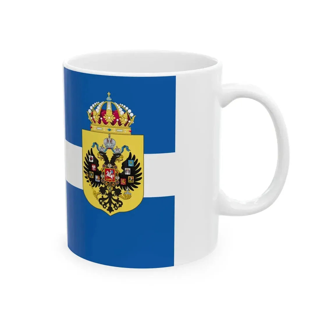 Standard of Queen Olga of Greece (Greece) White Coffee Mug - Go Mug Yourself