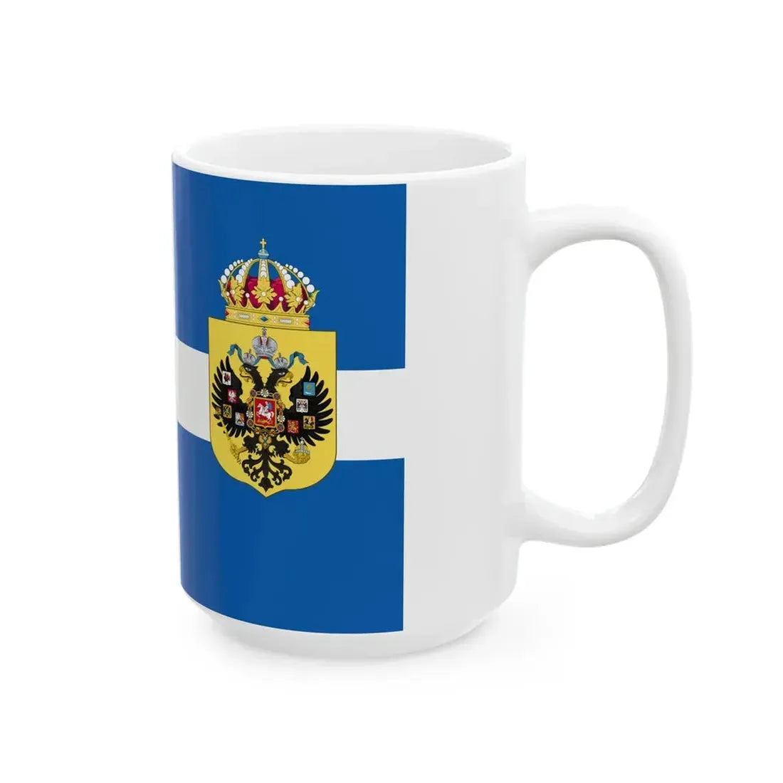 Standard of Queen Olga of Greece (Greece) White Coffee Mug - Go Mug Yourself