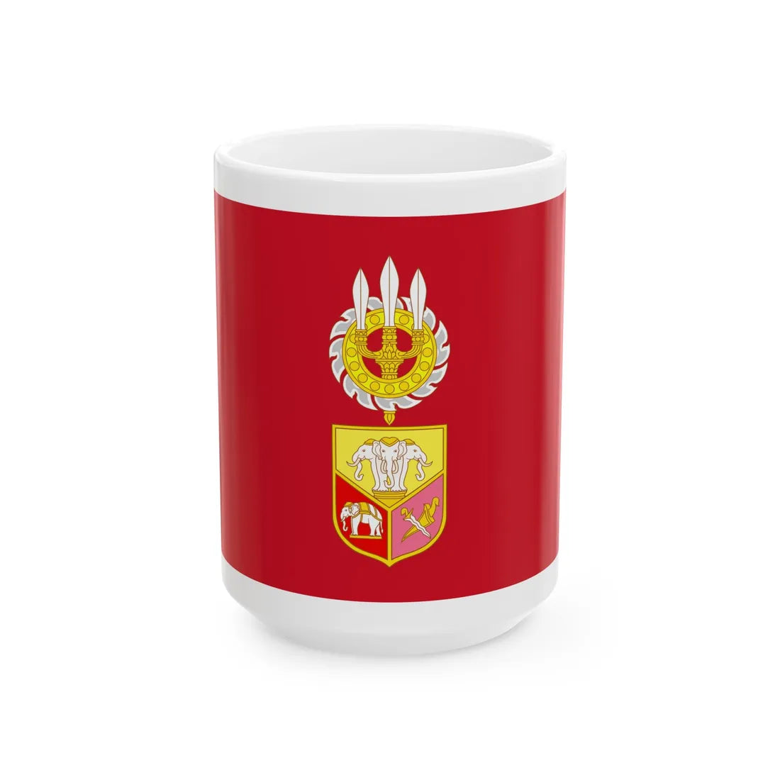 Standard of Siamese Royal Family (Cambodia) White Coffee Mug 15oz - Go Mug Yourself