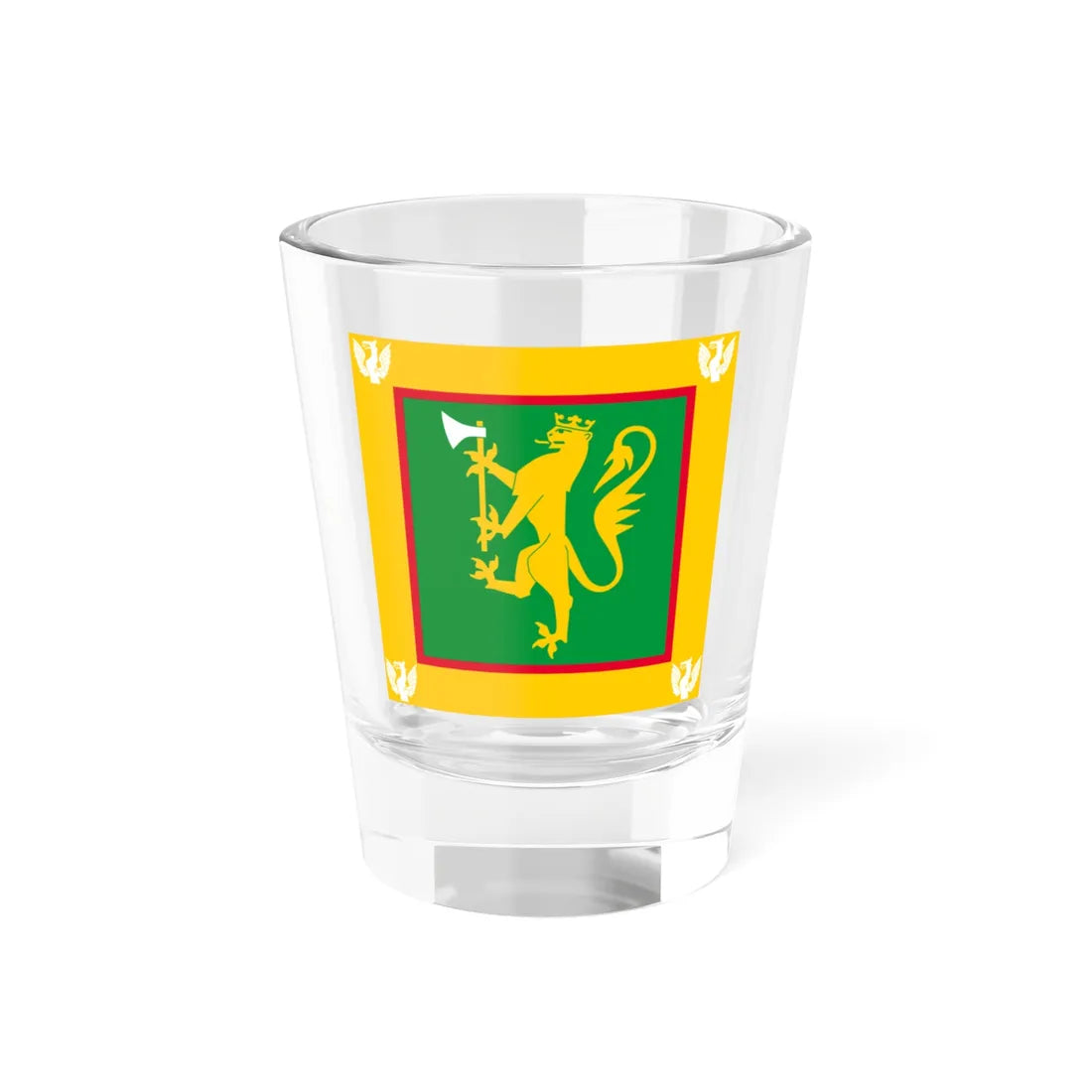 Standard of the 12th Brigade Norway (Norway) Shot Glass 1.5oz 1.5oz - Go Mug Yourself