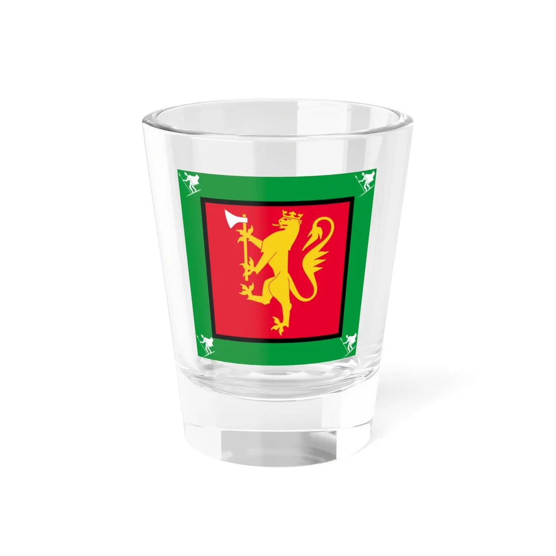 Standard of the 5th Brigade Norway (Norway) Shot Glass 1.5oz 1.5oz - Go Mug Yourself