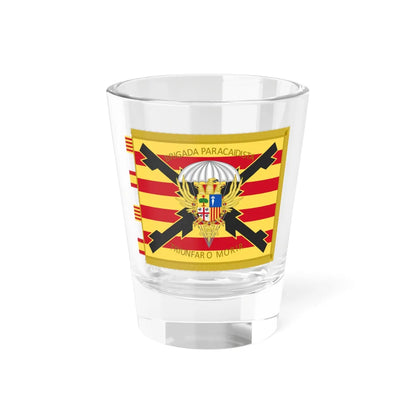 Standard of the 6th Airborne Brigade Almogavares Obverse (Spain) Shot Glass 1.5oz 1.5oz - Go Mug Yourself