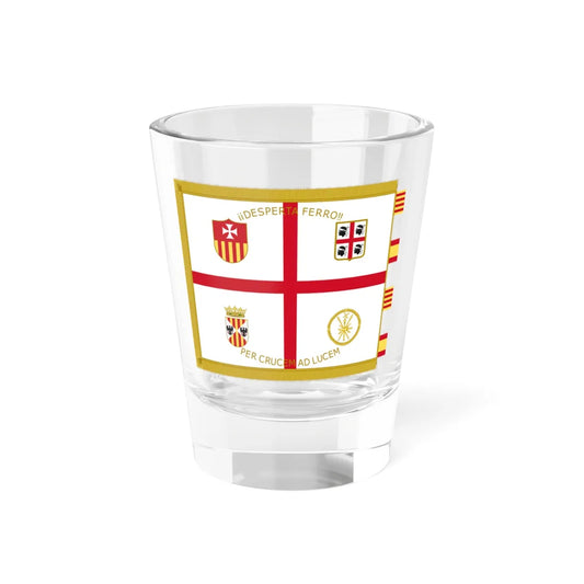 Standard of the 6th Airborne Brigade Almogavares Reverse (Spain) Shot Glass 1.5oz 1.5oz - Go Mug Yourself
