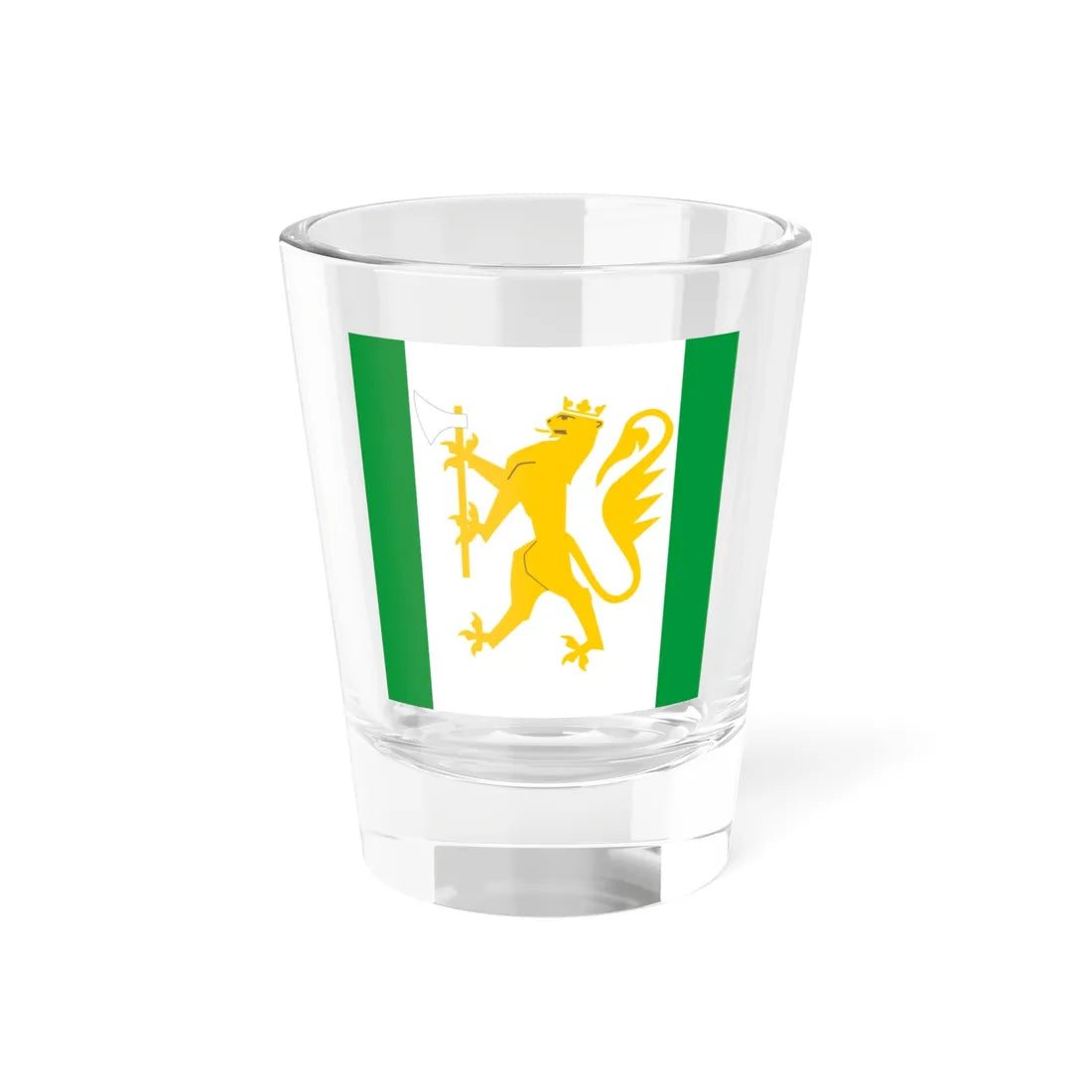 Standard of the Agder og Rogaland Home Guard District 08 (Norway) Shot Glass 1.5oz 1.5oz - Go Mug Yourself
