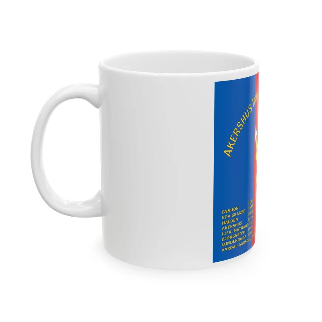 Standard of the Akershus Infantry Regiment No.4 (Norway) White Coffee Mug - Go Mug Yourself