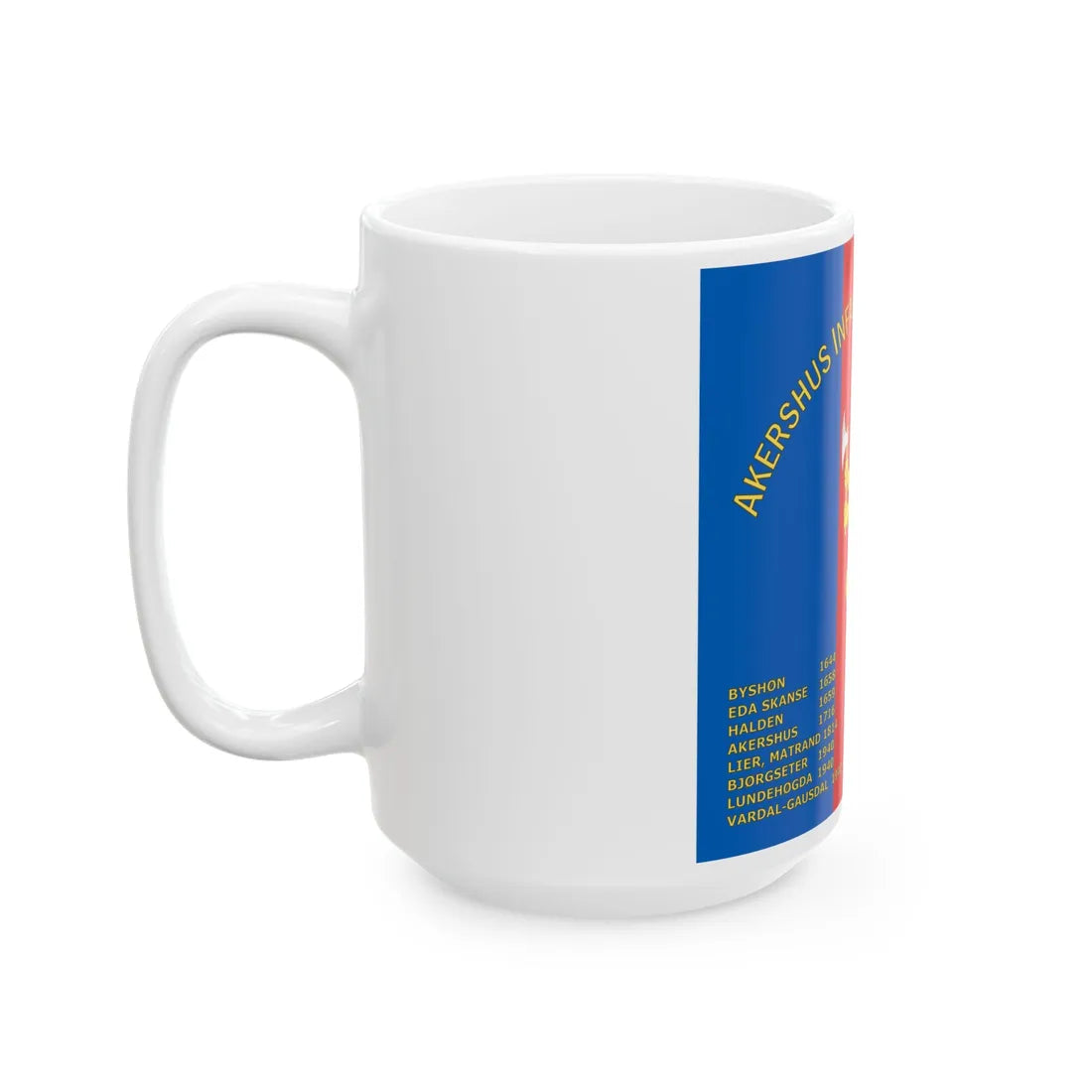 Standard of the Akershus Infantry Regiment No.4 (Norway) White Coffee Mug - Go Mug Yourself