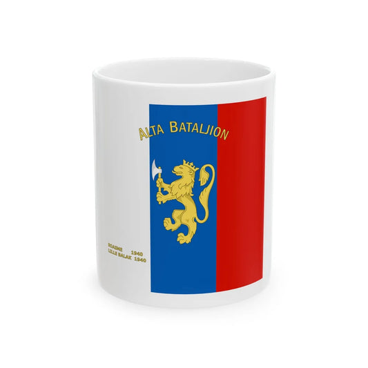 Standard of the Alta Battalion (Norway) White Coffee Mug 11oz - Go Mug Yourself