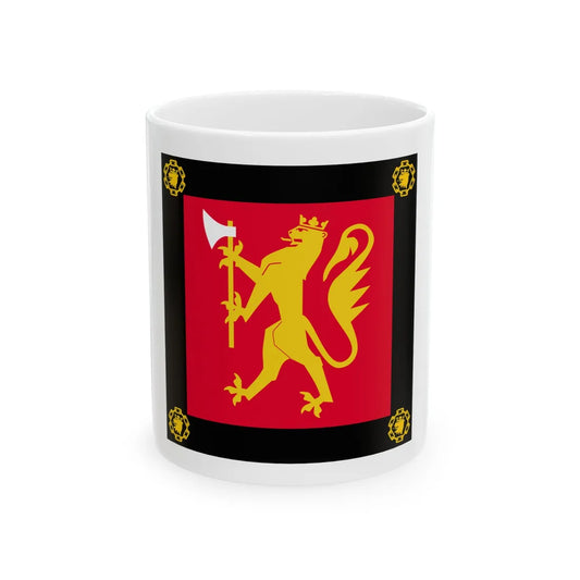 Standard of the Army Logistic Regiment Norway (Norway) White Coffee Mug 11oz - Go Mug Yourself