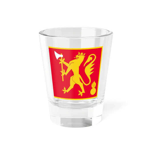 Standard of the Artillery Battalion Norway (Norway) Shot Glass 1.5oz 1.5oz - Go Mug Yourself