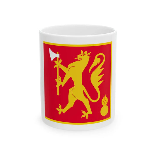 Standard of the Artillery Battalion Norway (Norway) White Coffee Mug 11oz - Go Mug Yourself