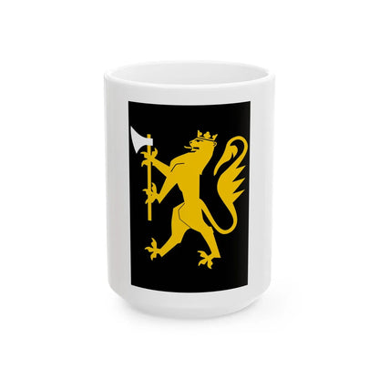 Standard of the Bergenhus Home Guard District 09 (Norway) White Coffee Mug 15oz - Go Mug Yourself