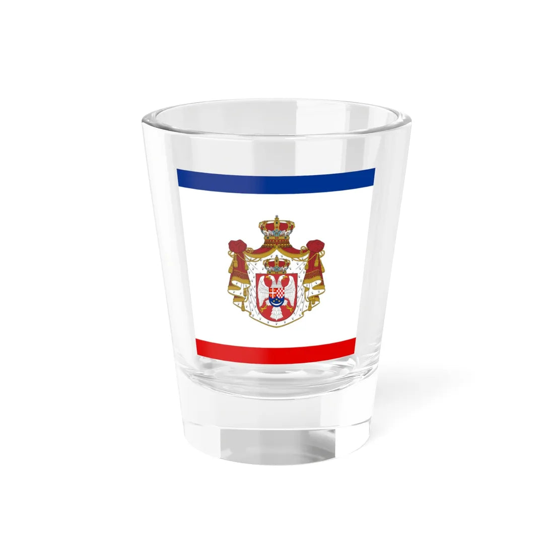 Standard of the Chairman of the Council of Ministers for the Kingdom of Yugoslavia (Yugoslavia) Shot Glass 1.5oz 1.5oz - Go Mug Yourself