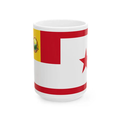 Standard of the Chairman of the Presidium of Romania 1952-1965 (Oman) White Coffee Mug 15oz - Go Mug Yourself