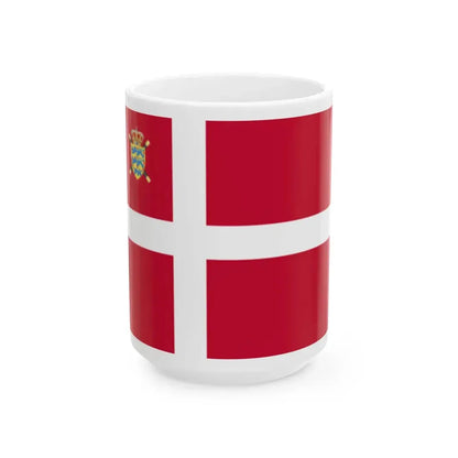 Standard of the Chief of the Defense Staff of Denmark (Denmark) White Coffee Mug 15oz - Go Mug Yourself