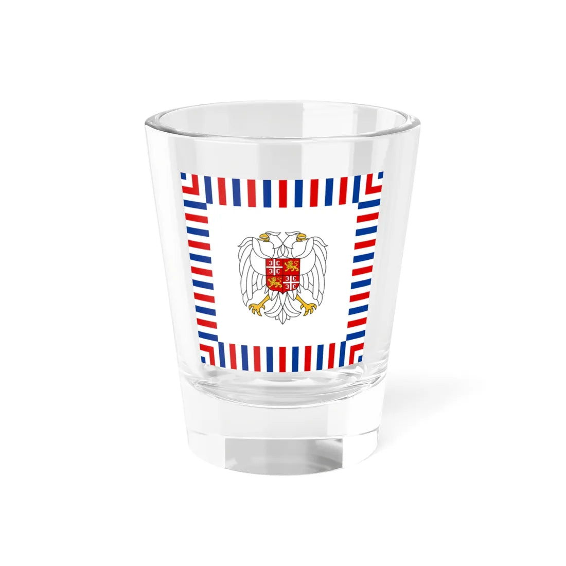 Standard of the Chief of the General Staff of the Army of Yugoslavia 1995-2003 (Yugoslavia) Shot Glass 1.5oz 1.5oz - Go Mug Yourself