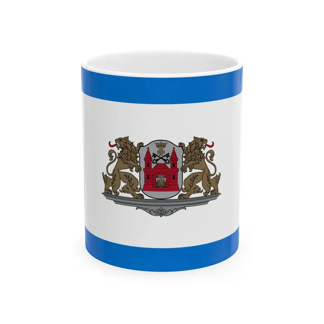 Standard of the city council chairman of Riga (Latvia) White Coffee Mug 11oz - Go Mug Yourself