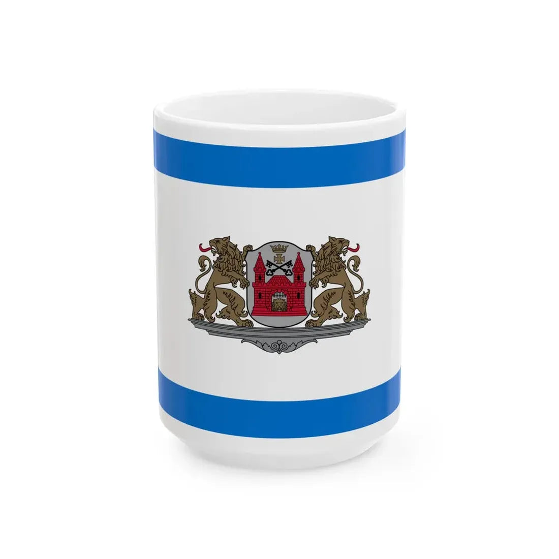 Standard of the city council chairman of Riga (Latvia) White Coffee Mug 15oz - Go Mug Yourself