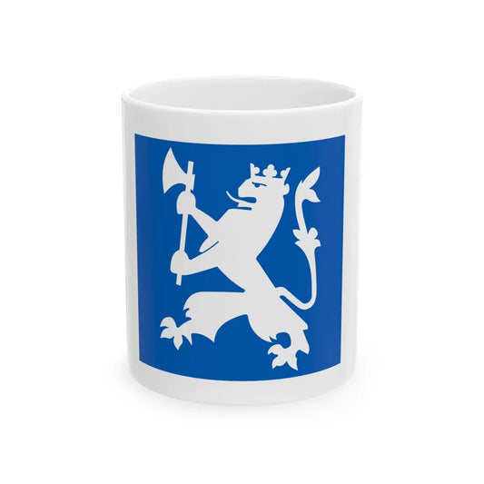 Standard of the Combat Engineer Battalion Norway (Norway) White Coffee Mug 11oz - Go Mug Yourself