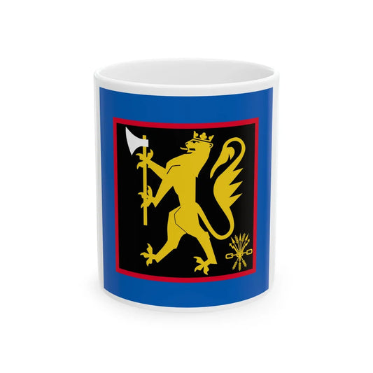 Standard of the Combat Service Support Battalion Norway (Norway) White Coffee Mug 11oz - Go Mug Yourself