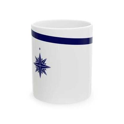 Standard of the Commander of Regional Coast Guard Headquarters Japan Coast Guard (Japan) White Coffee Mug 11oz - Go Mug Yourself