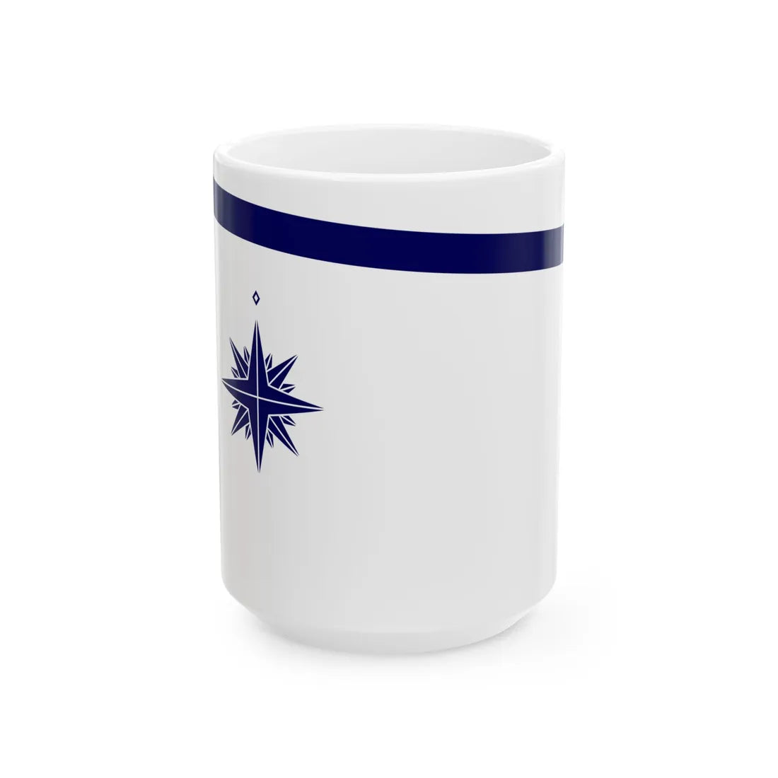 Standard of the Commander of Regional Coast Guard Headquarters Japan Coast Guard (Japan) White Coffee Mug 15oz - Go Mug Yourself