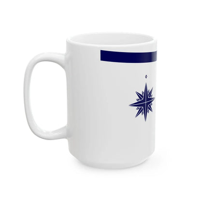 Standard of the Commander of Regional Coast Guard Headquarters Japan Coast Guard (Japan) White Coffee Mug - Go Mug Yourself