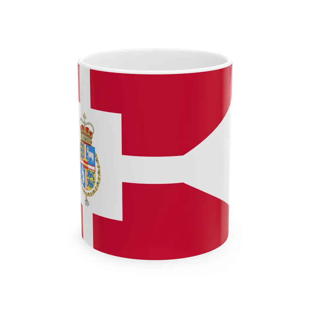 Standard of the Crown Prince of Denmark 2025 (Denmark) White Coffee Mug 11oz - Go Mug Yourself